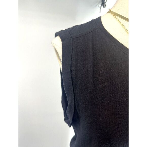 Michael Stars Small Dress Black Slub Jersey Sleeveless New Minimal Capsule - Picture 9 of 13